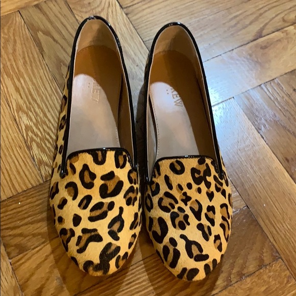 J. Crew Shoes - J. Crew leopard print calf hair leather loafers 8